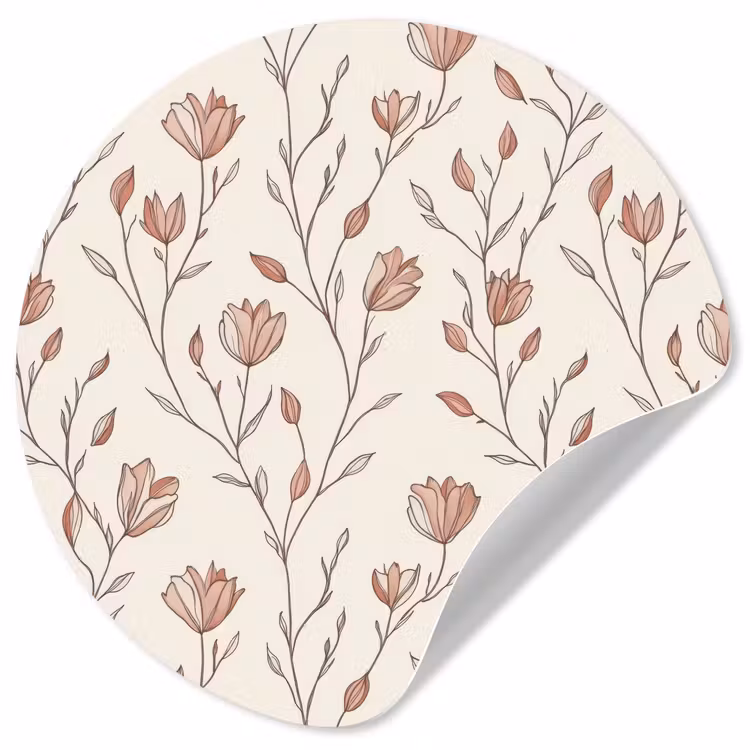 Behangcirkel - Patroon - Klassiek - Roze — 1