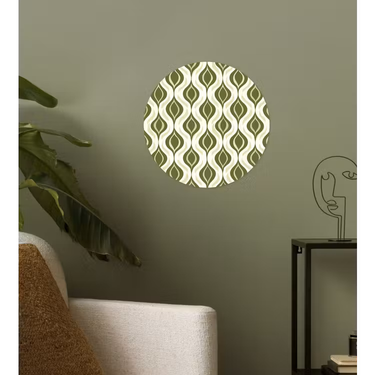 Behangcirkel - Patroon - Retro - Groen — 3