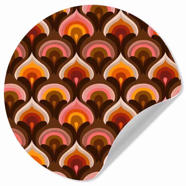 Behangcirkel - Patroon - Retro - Kleurrijk — 1