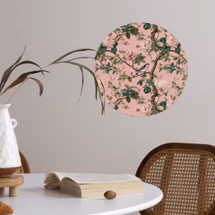 Behangcirkel - Pioenrozen - Botanisch - Vogel — 4
