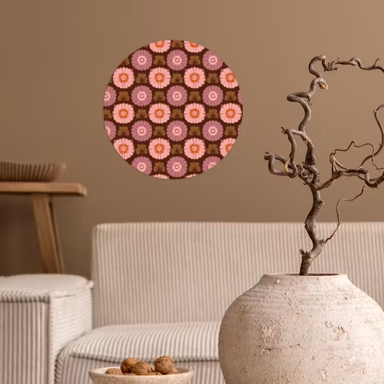 Behangcirkel - Retro - Madelief - Roze — 2