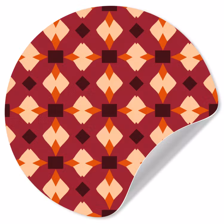 Behangcirkel - Retro - Patroon - Kleurrijk — 1
