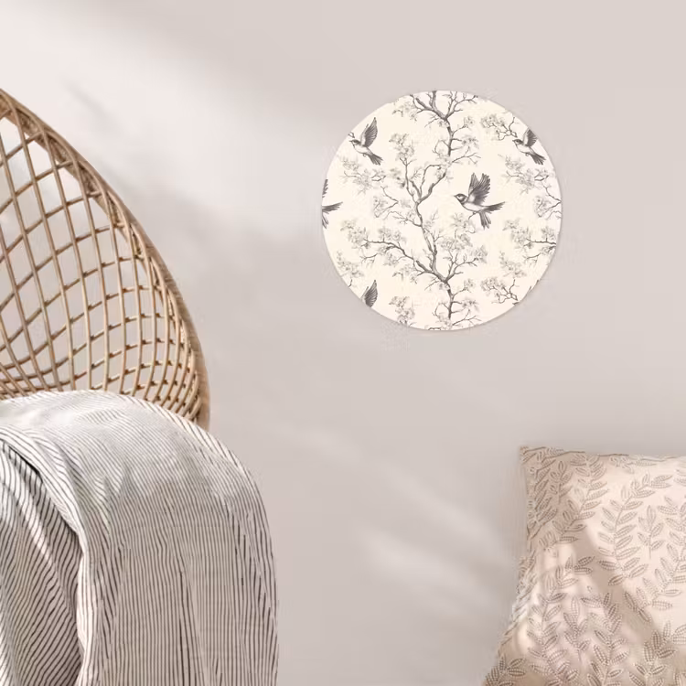 Behangcirkel - Takken - Vogels - Beige — 5