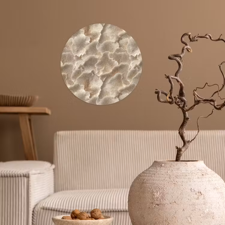 Behangcirkel - Waaierstructuren - Beige - Vezeltextuur — 2