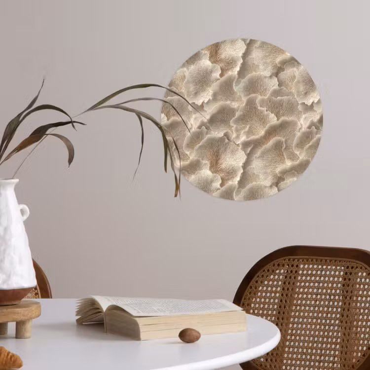 Behangcirkel - Waaierstructuren - Beige - Vezeltextuur — 4