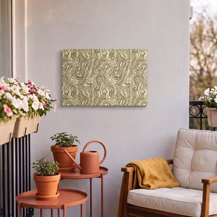 Buiten canvas - Abstract - Marmer - Groen — 4