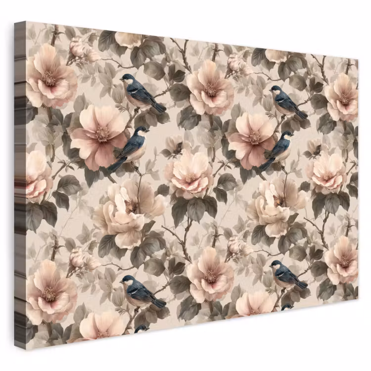 Buiten canvas - Klassiek - Vogels - Kleurrijk — 1