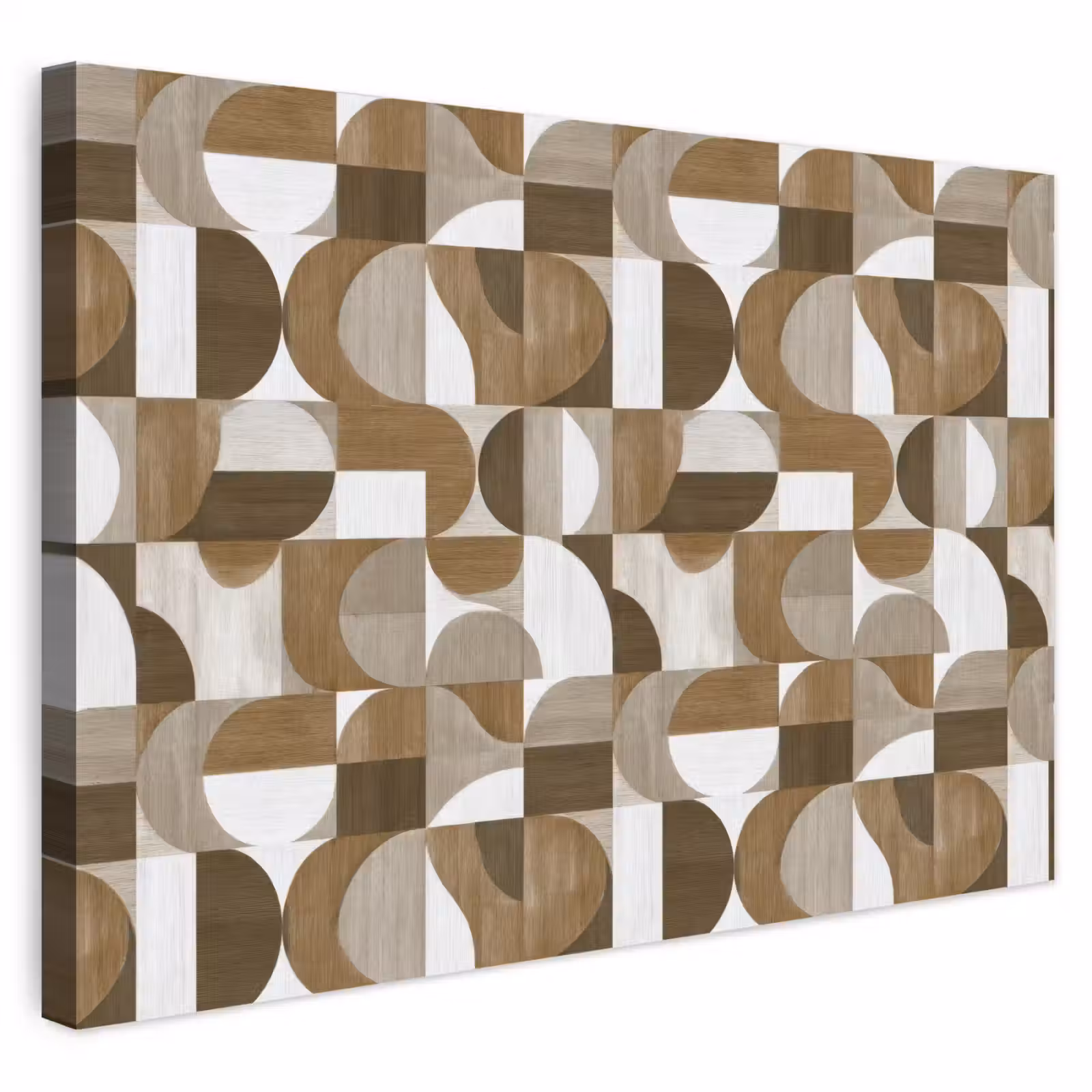 Buiten canvas - Abstract - Retro - Bruin — 1