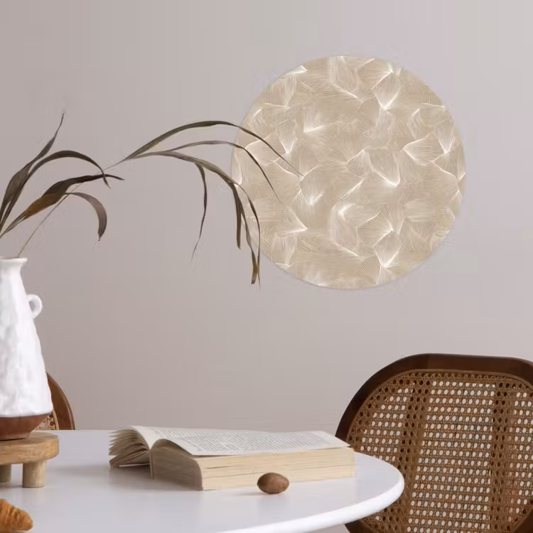 Behangcirkel - Organisch - Textuur - Beige — 4