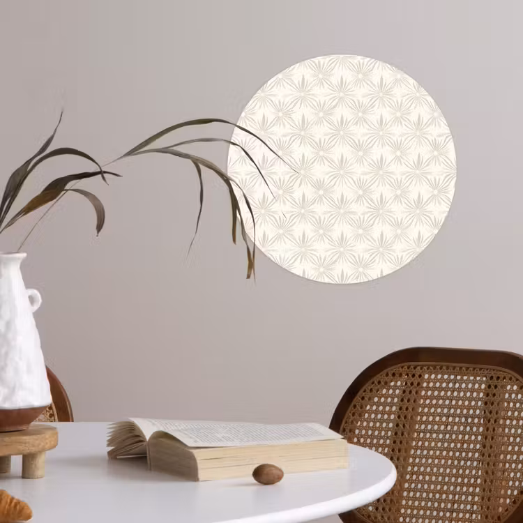 Behangcirkel - Patroon - Bloemen - Beige — 4