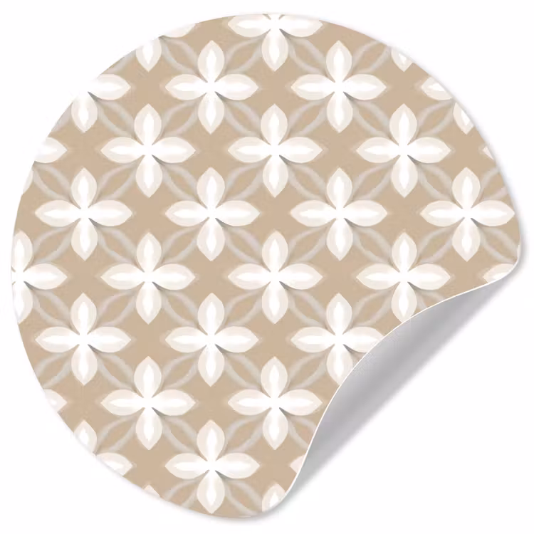 Behangcirkel - Patroon - Symmetrisch - Beige — 1