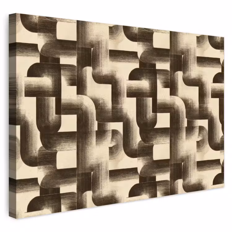 Buiten canvas - Abstract - Retro - Zwart — 1