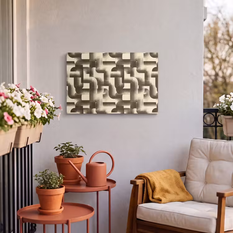 Buiten canvas - Abstract - Retro - Zwart — 4