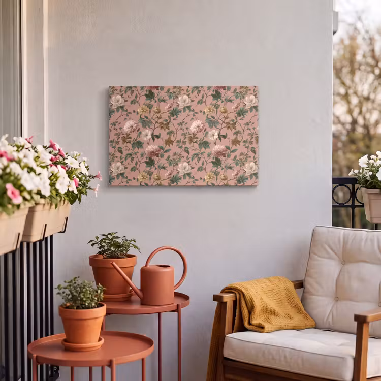 Buiten canvas - Bloemen - Klassiek - Roze — 4