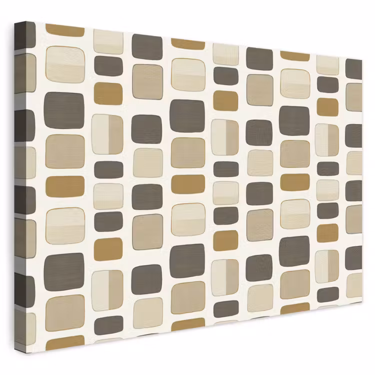 Buiten canvas - Blokken - Vintage - Grijs — 1