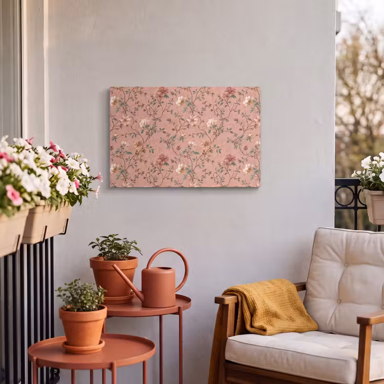 Buiten canvas - Botanisch - Bloemen - Roze — 4