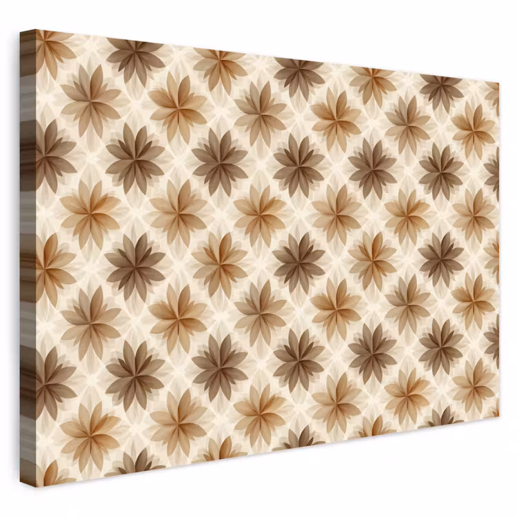 Buiten canvas - Geografisch - Patroon - Bruin — 1