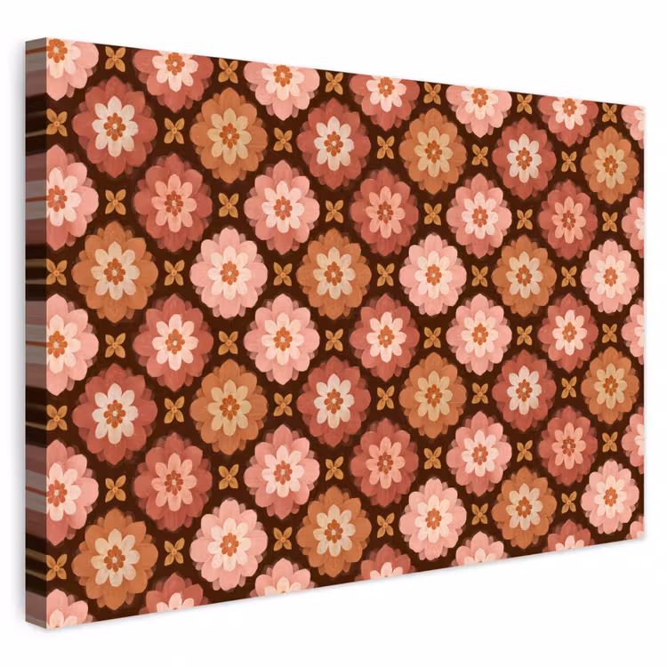 Buiten canvas - Geometrisch - Bloemen - Kleurrijk — 1