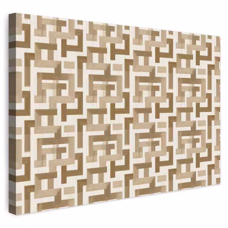 Buiten canvas - Geometrisch - Retro - Bruin — 1