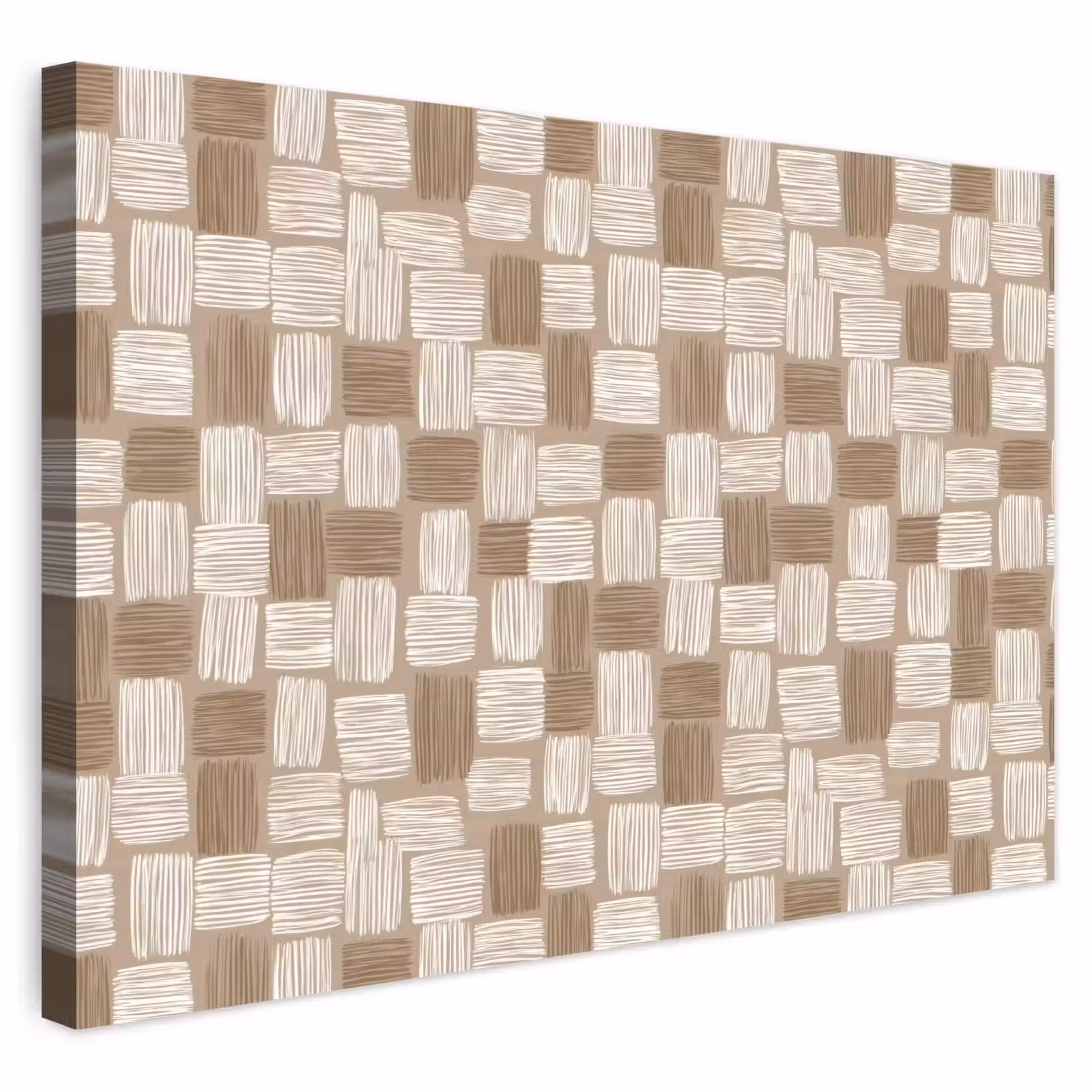 Buiten canvas - Blok - Patroon - Bruin — 1