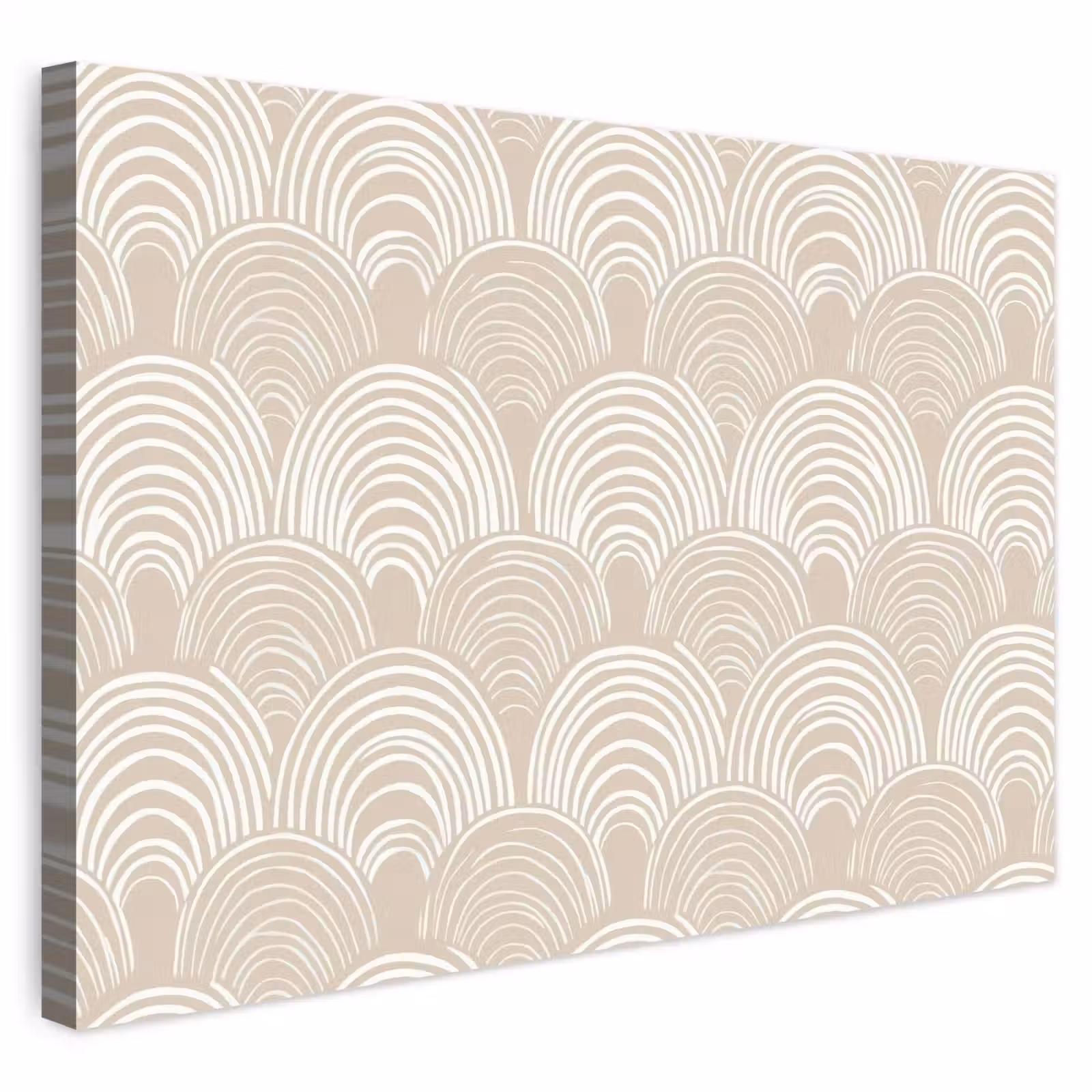 Buiten canvas - Golven - Structuur - Beige — 1