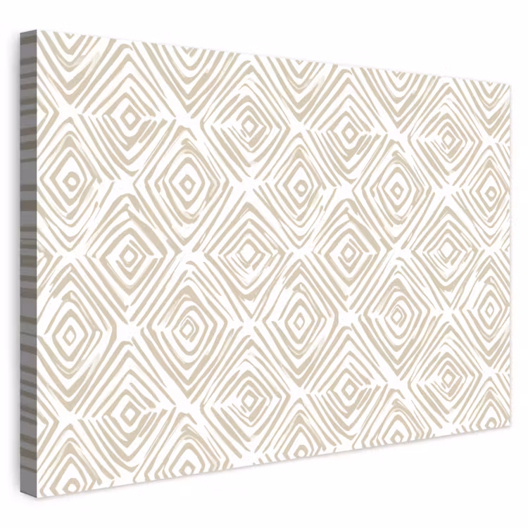 Buiten canvas - Abstract - Ruit - Beige — 1