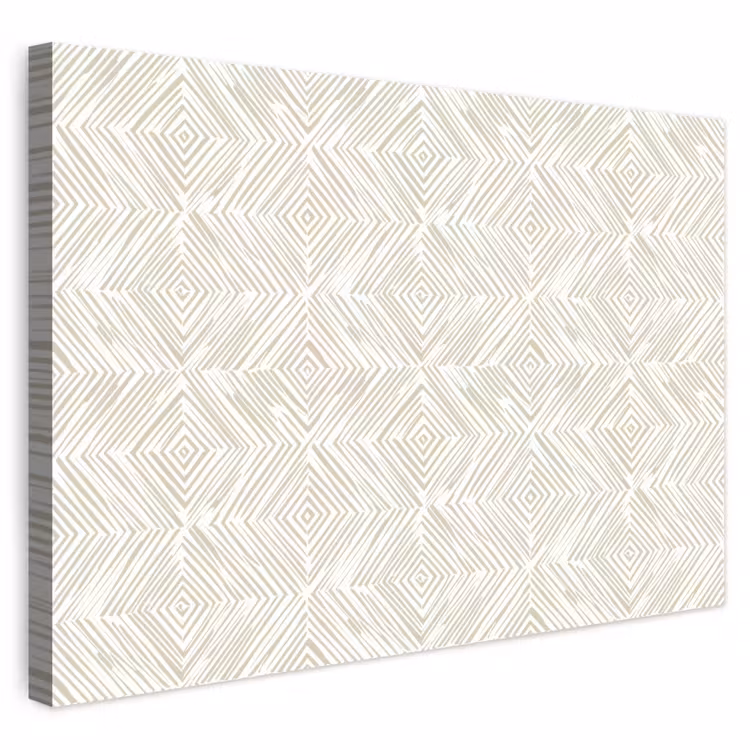 Buiten canvas - Abstract - Ruiten - Beige — 1