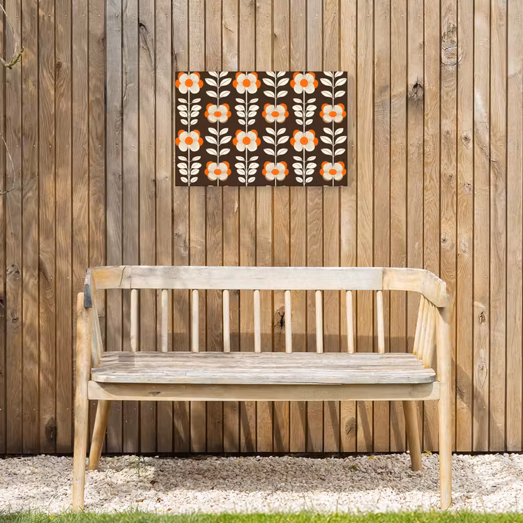 Buiten canvas - Bloemen - Retro - Bruin — 3