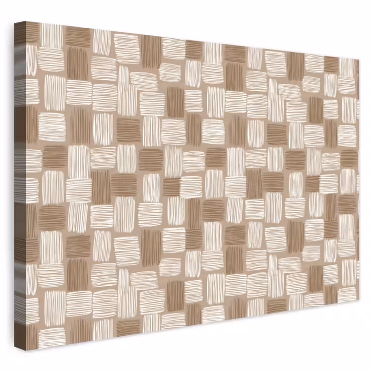 Buiten canvas - Blok - Patroon - Bruin — 1