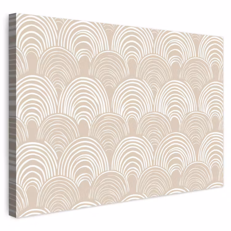 Buiten canvas - Golven - Structuur - Beige — 1