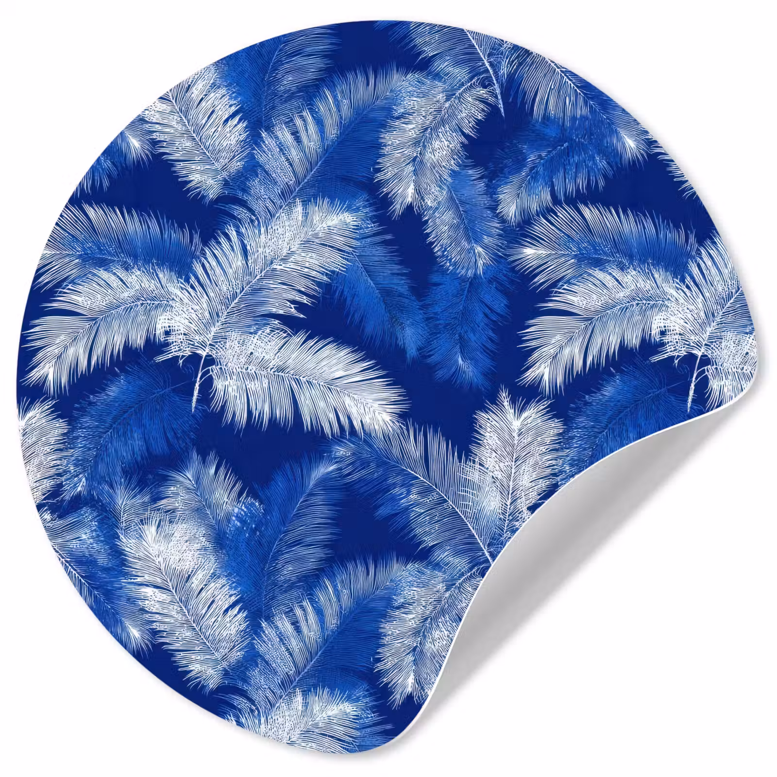 Behangcirkel - Palmblad - Patroon - Blauw — 1