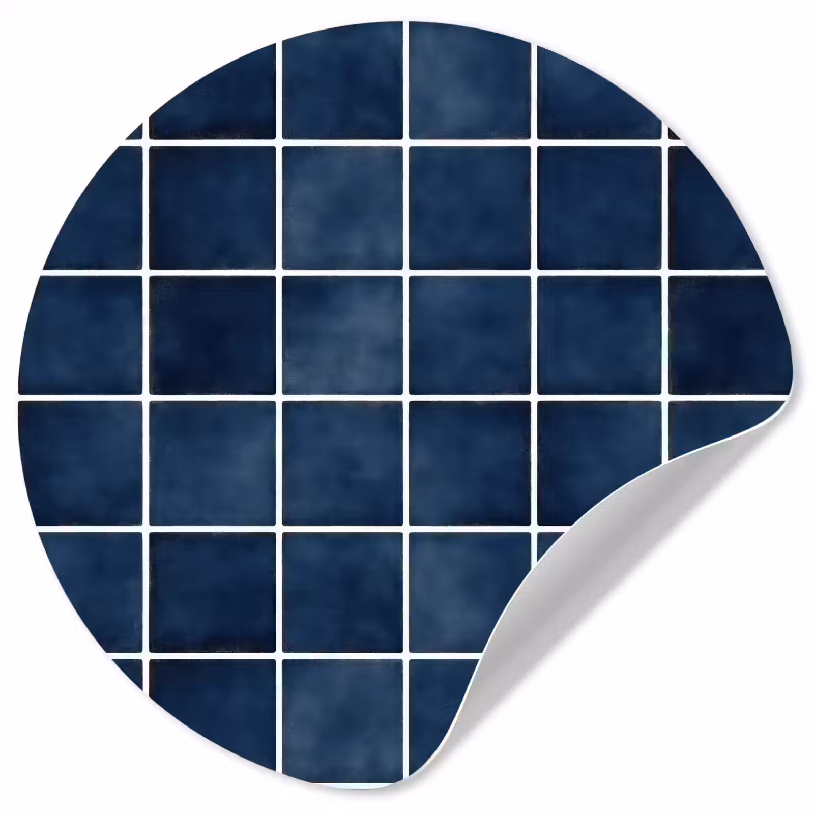 Behangcirkel - Tegel - Modern - Blauw — 1