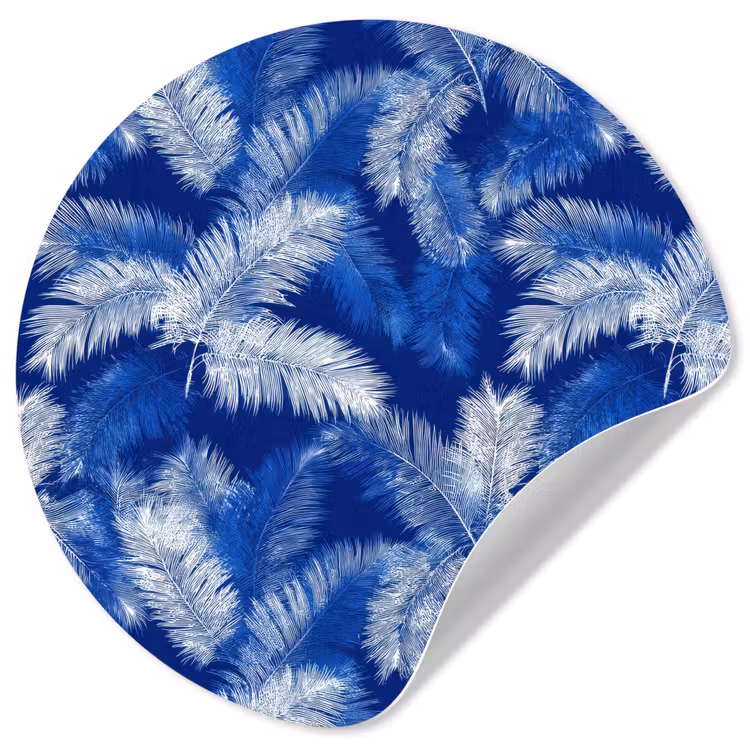 Behangcirkel - Palmblad - Patroon - Blauw — 1