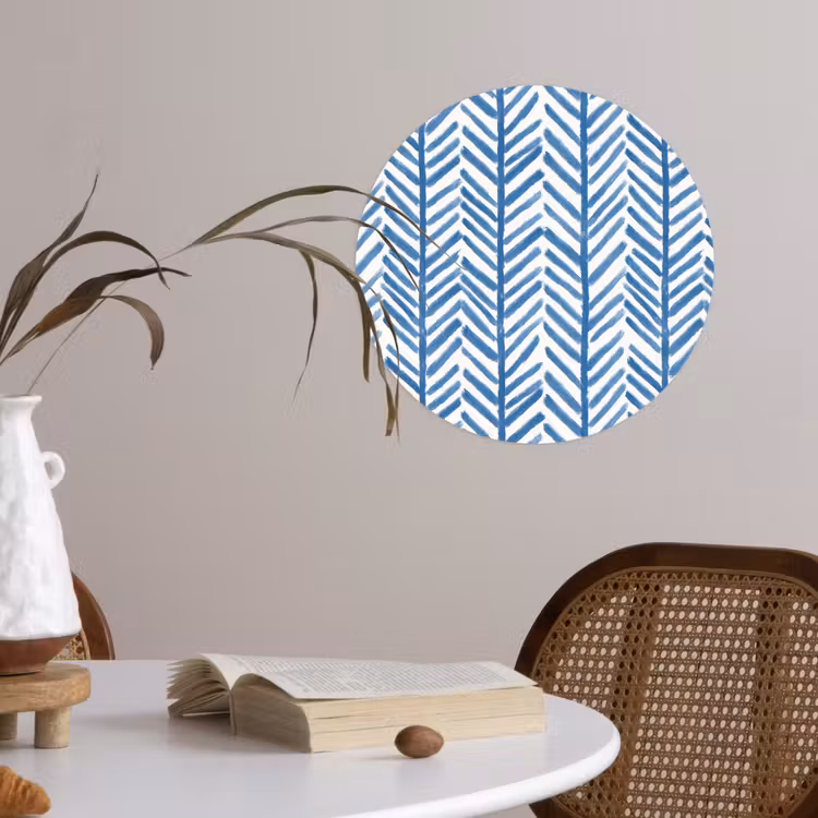 Behangcirkel - Patroon - Streep - Blauw — 4
