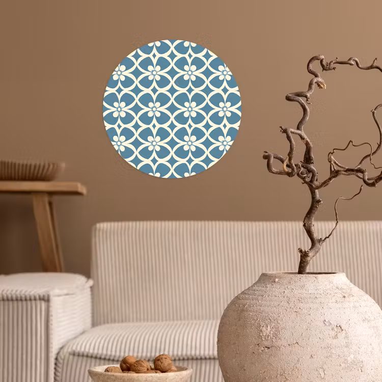 Behangcirkel - Patroon - Symmetrisch - Blauw — 2