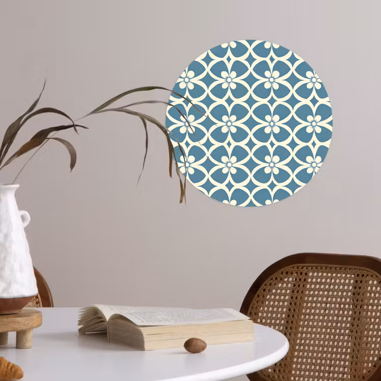 Behangcirkel - Patroon - Symmetrisch - Blauw — 4