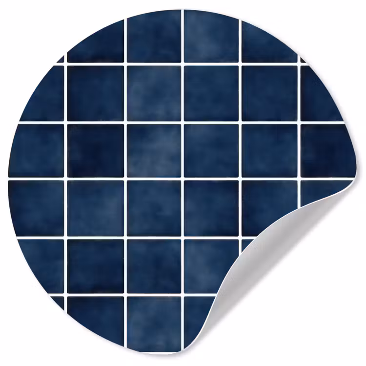 Behangcirkel - Tegel - Modern - Blauw — 1