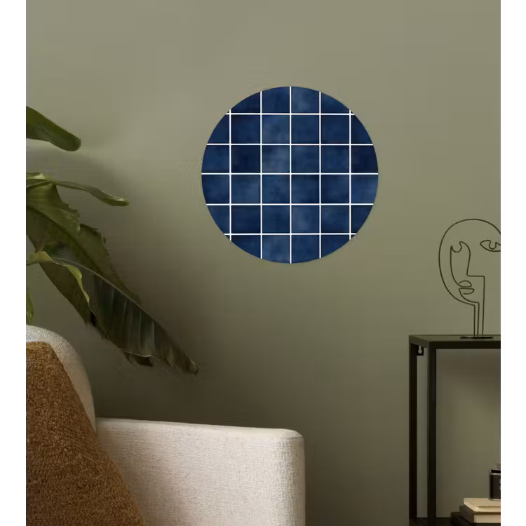 Behangcirkel - Tegel - Modern - Blauw — 3