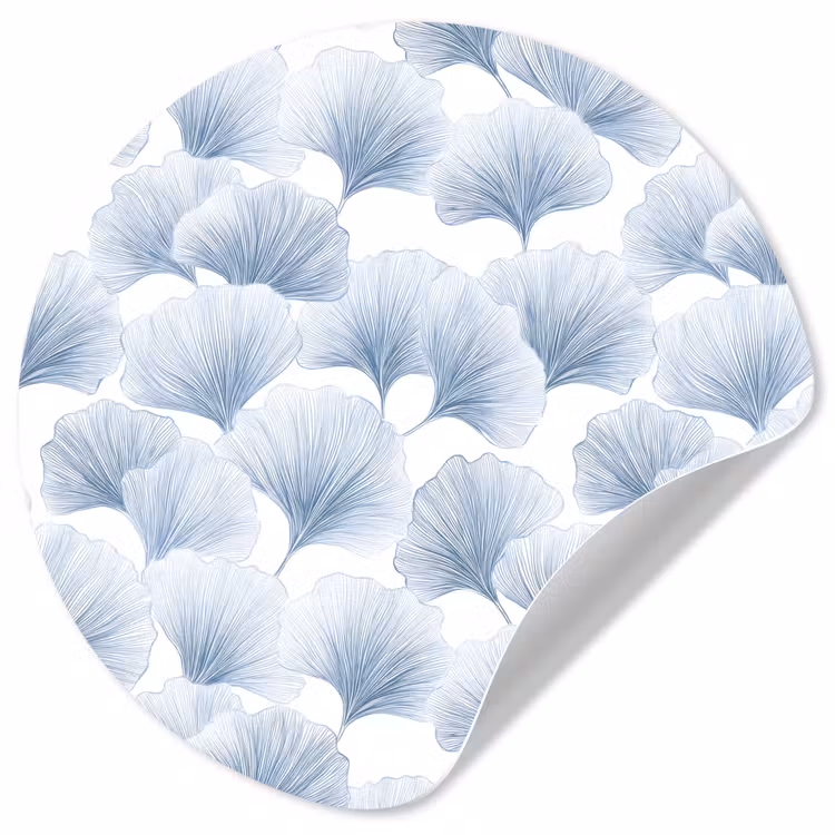 Behangcirkel - Waaier - Modern - Blauw — 1