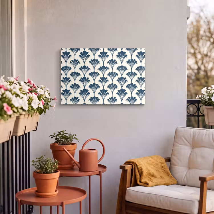 Buiten canvas - Klassiek - Motief - Blauw — 4