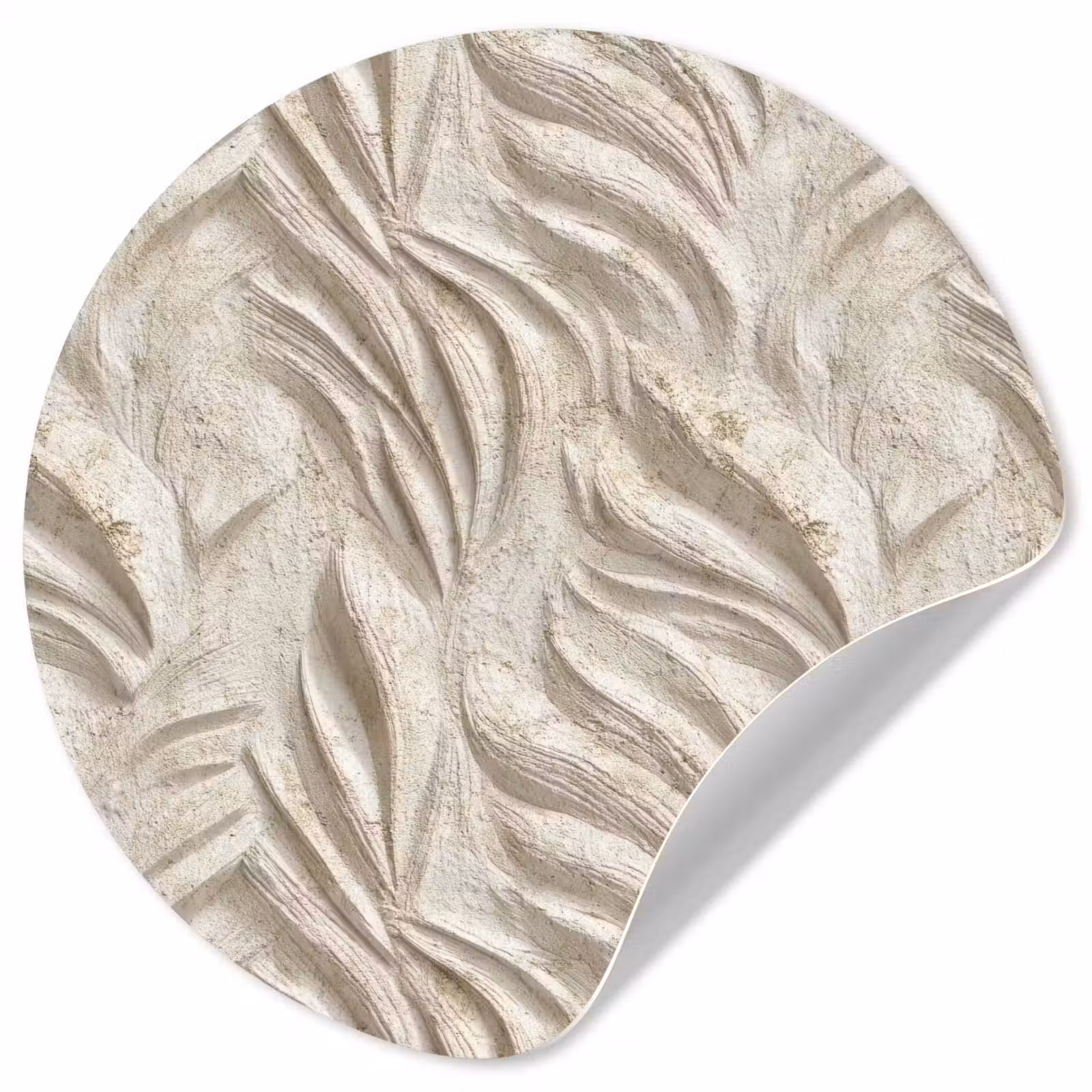 Behangcirkel - Textuur - Reliëf - Beige — 1