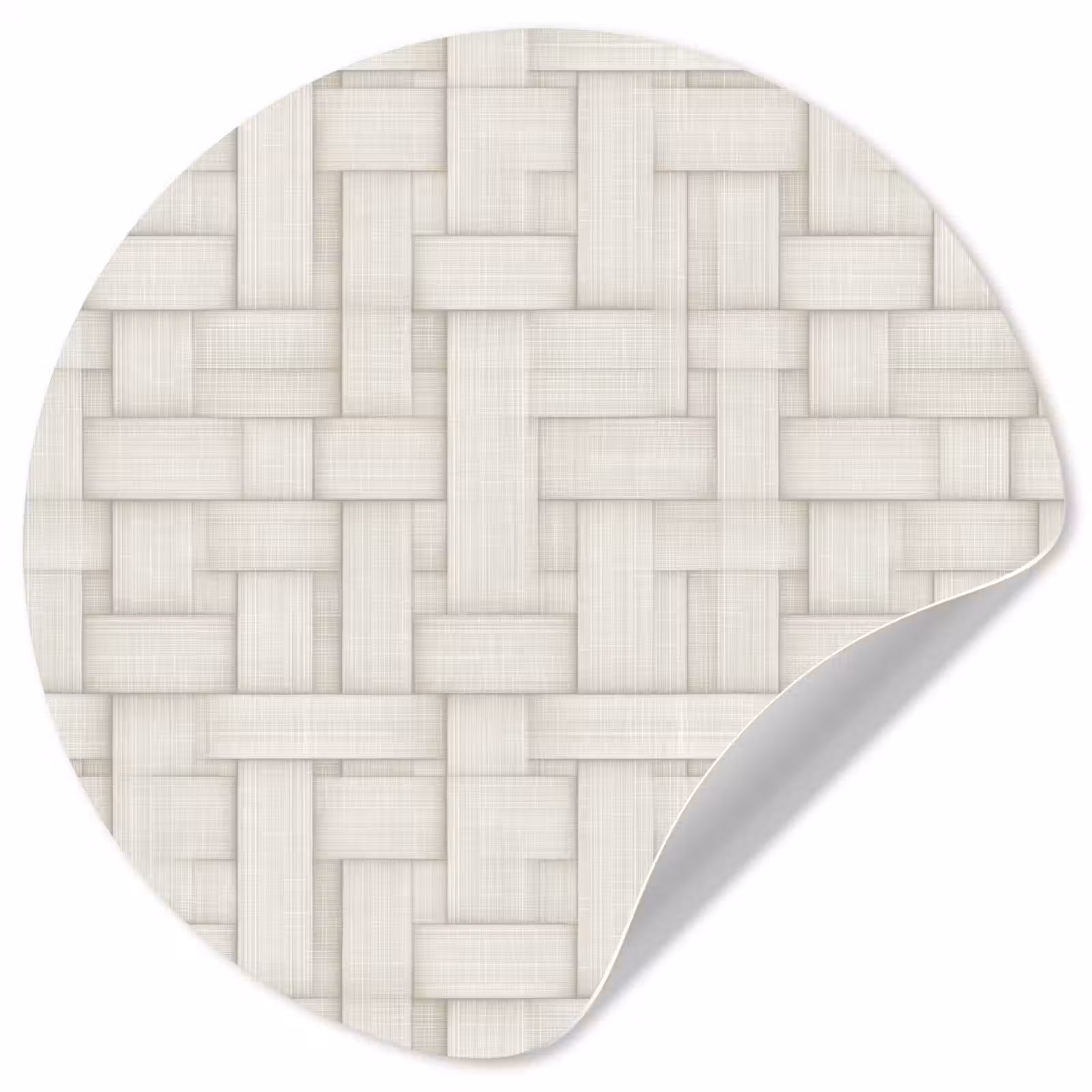 Behangcirkel - Vlechtwerk - Banen - Beige — 1