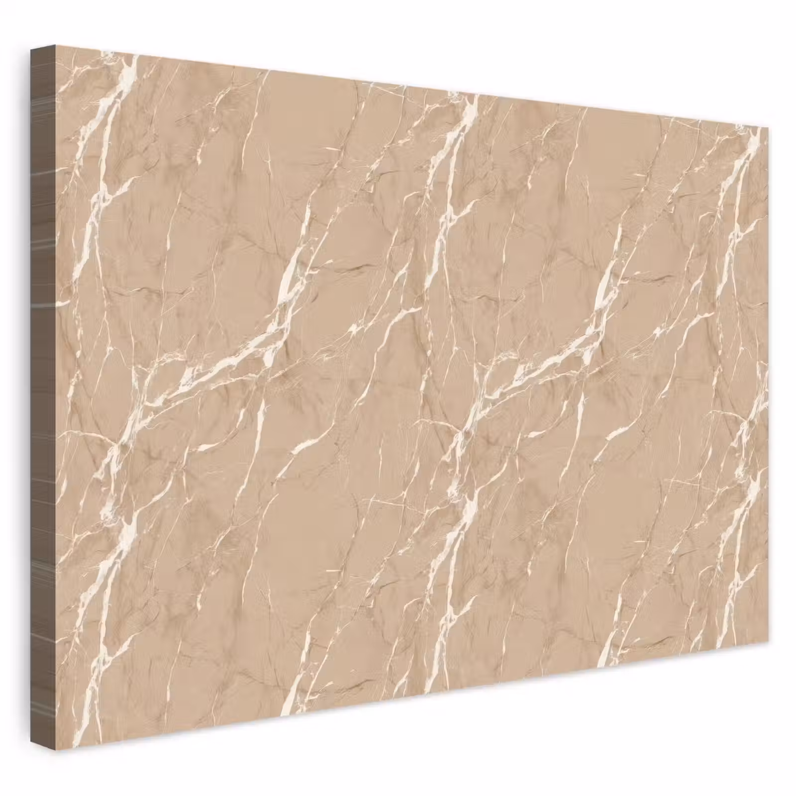 Buiten canvas - Beige - Marmer - Organisch - Wit — 1