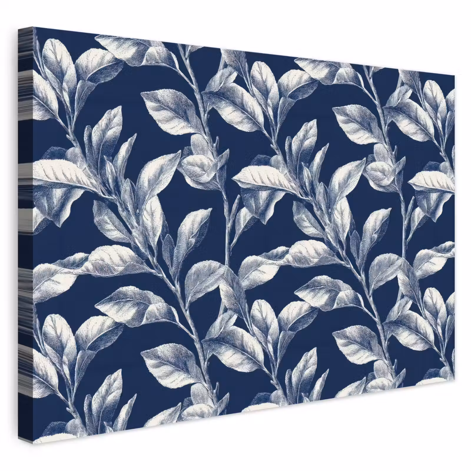 Buiten canvas - Botanisch - Patroon - Blauw — 1