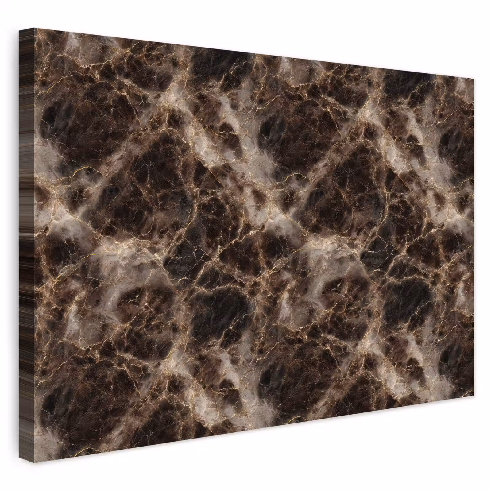 Buiten canvas - Bruin - Goud - Marmer — 1