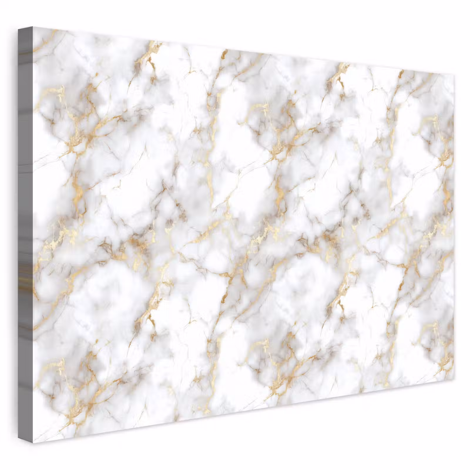 Buiten canvas - Gouden aders - Marmer - Wit — 1