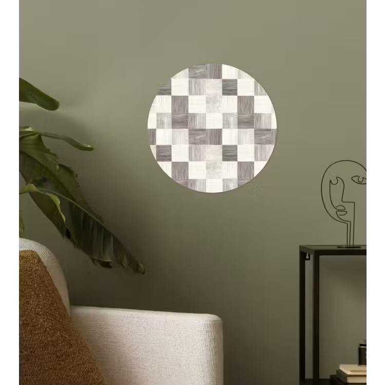Behangcirkel - Patroon - Dambord - Houtnerf — 3
