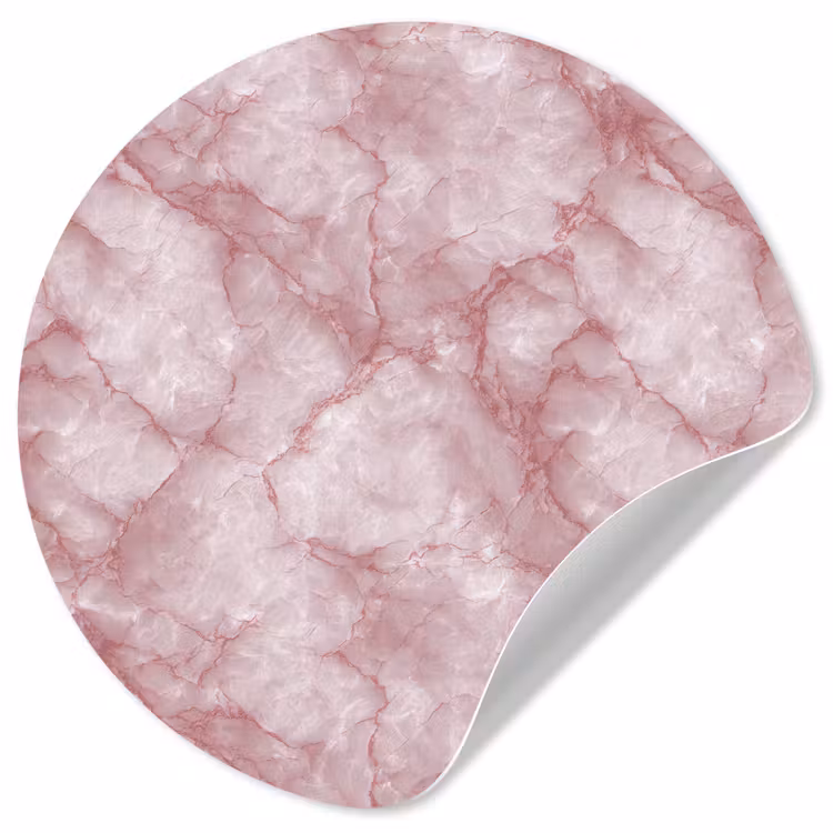 Behangcirkel - Roze - Kwartsmarmer - Aders — 1