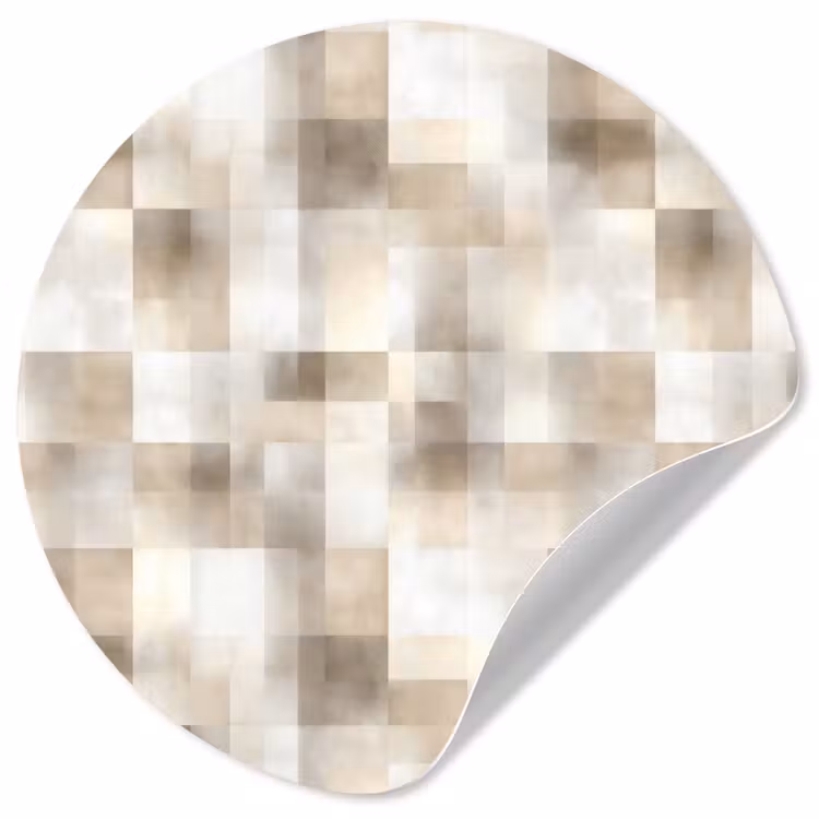 Behangcirkel - Textuur - Linnen - Beige — 1