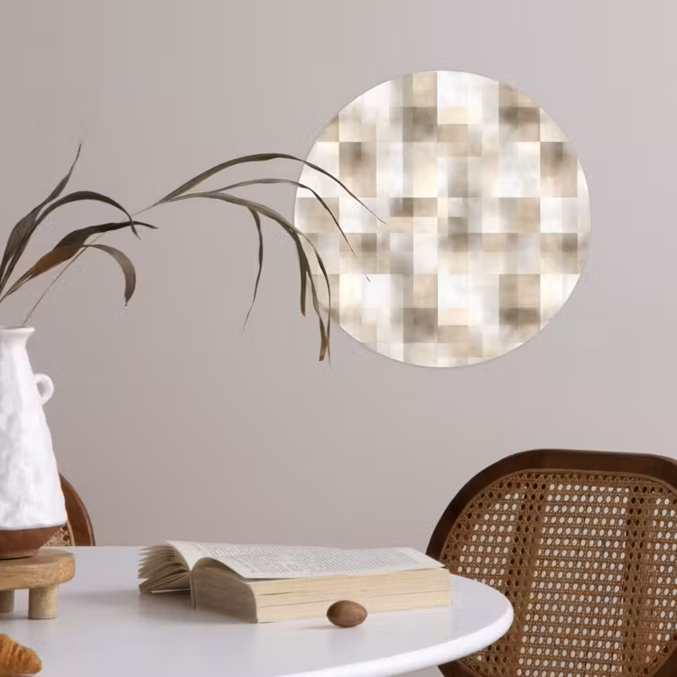 Behangcirkel - Textuur - Linnen - Beige — 4